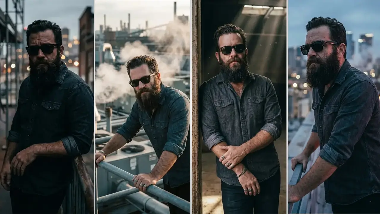 12 Gemini Prompts for Cinematic Industrial Male Portraits