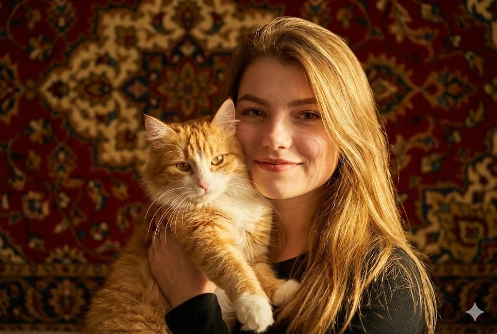 Golden Glow Carpet-Backdrop Portrait