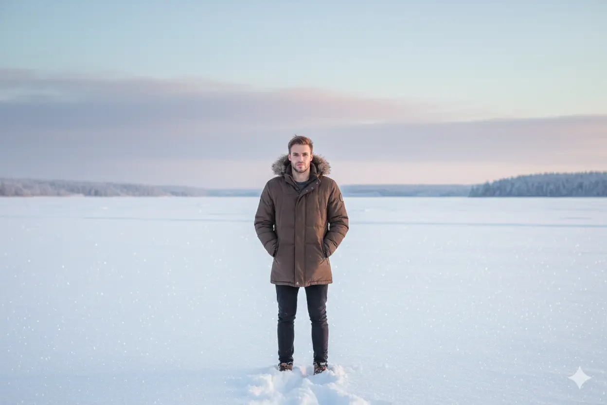 4. Frozen Lake Winter Portrait