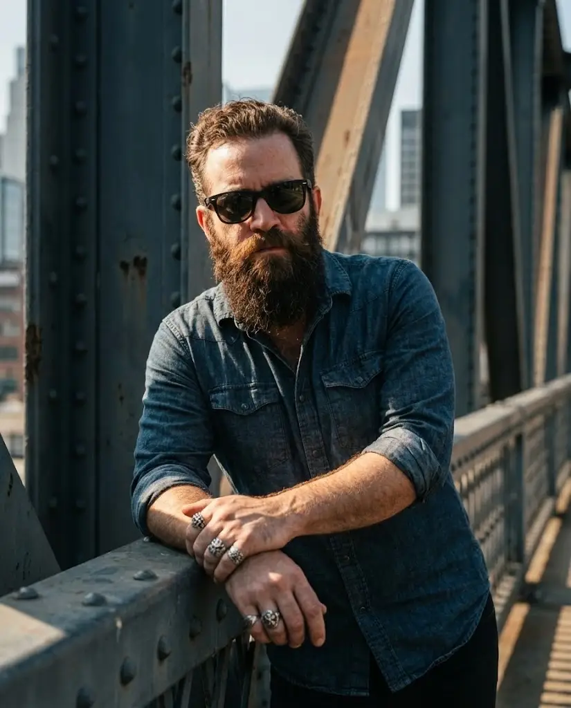 6. Steel Bridge Cinematic Industrial Portrait