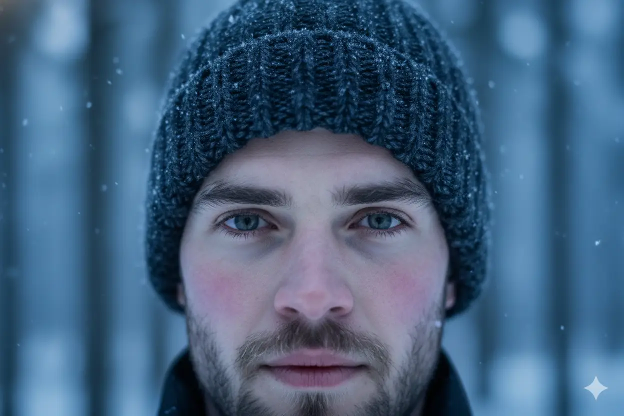 8. Snowflake Macro on Hair Portrait