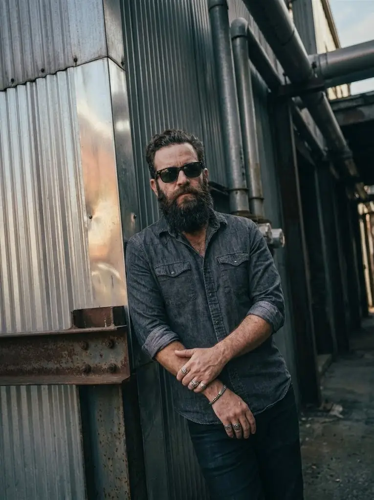 9. Cinematic Street Corner Metal Portrait